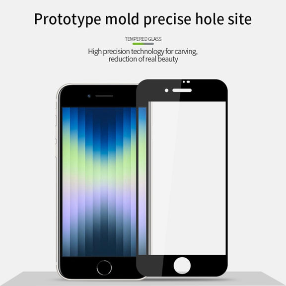 MOFI 9H 2.5D Full Screen Tempered Glass Film For iPhone SE 2022(Black)