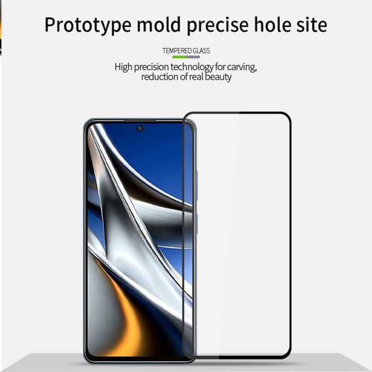 For Xiaomi Poco X4 Pro 5G MOFI 9H 2.5D Full Screen Tempered Glass Film(Black)