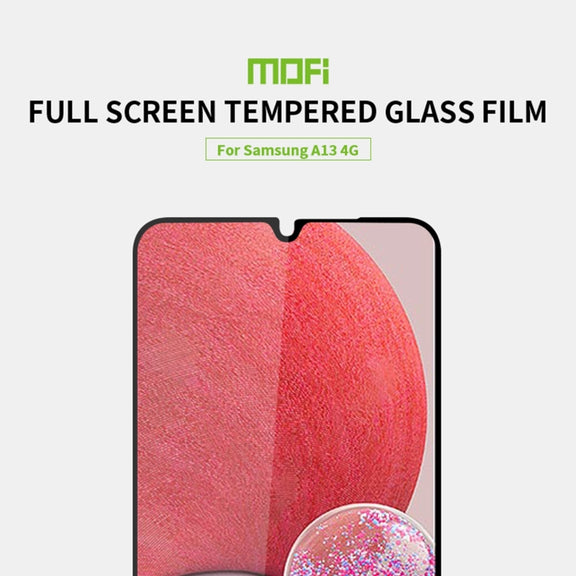 For Samsung Galaxy A13 4G MOFI 9H 2.5D Full Screen Tempered Glass Film(Black)