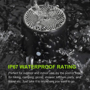 A106Pro IPX7 Water-resistant Mini Portable Bluetooth Metal Speaker(Black)