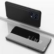 For OPPO Realme 9 Pro+ Plated Mirror Horizontal Flip Leather Case with Holder(Black) - Realme Cases by PMC TechLife | Online Shopping South Africa | PMC TechLife