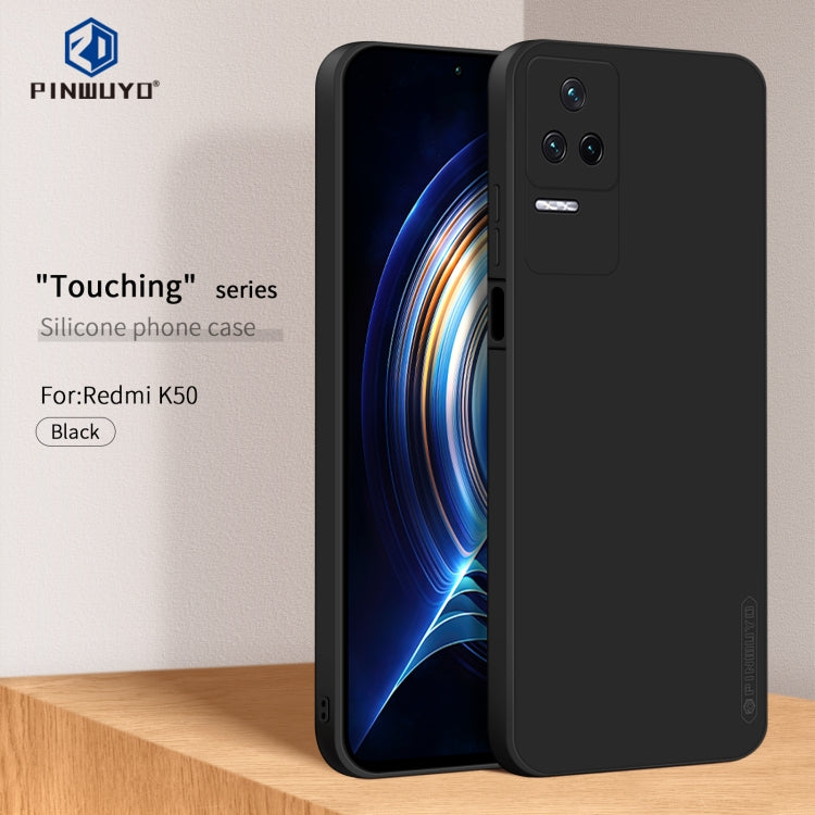 For Xiaomi Redmi K40S PINWUYO Sense Series Liquid Silicone TPU Phone Case(Black)