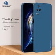 For Xiaomi Redmi K40S PINWUYO Sense Series Liquid Silicone TPU Phone Case(Blue)