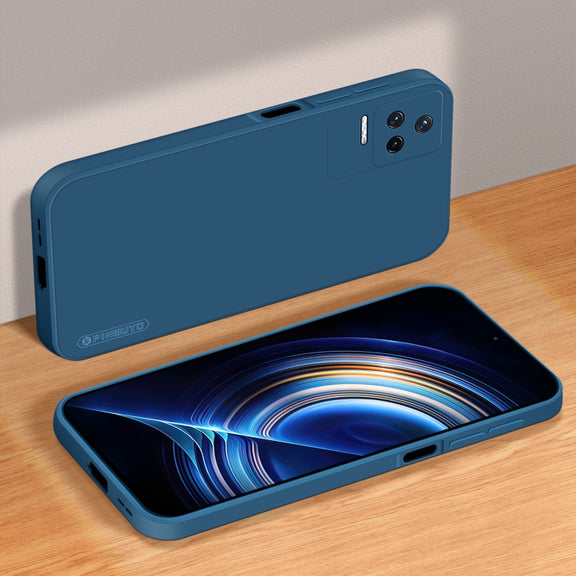 For Xiaomi Redmi K40S PINWUYO Sense Series Liquid Silicone TPU Phone Case(Blue)