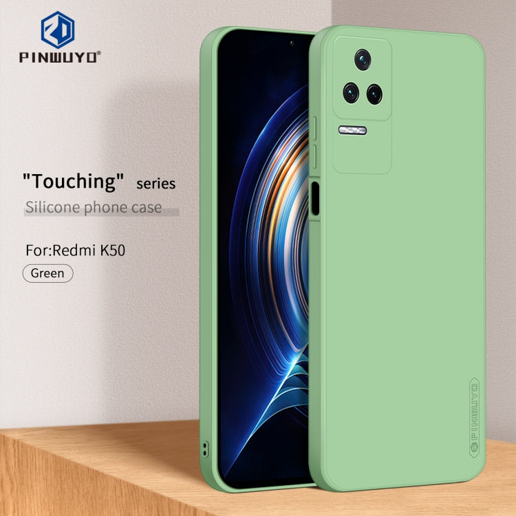 For Xiaomi Redmi K40S PINWUYO Sense Series Liquid Silicone TPU Phone Case(Green)