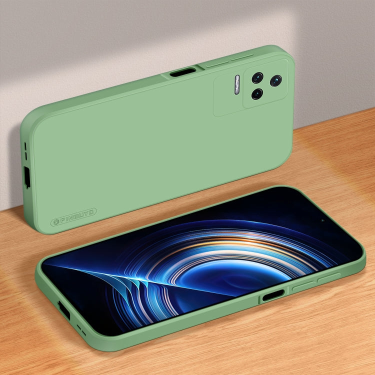 For Xiaomi Redmi K40S PINWUYO Sense Series Liquid Silicone TPU Phone Case(Green)