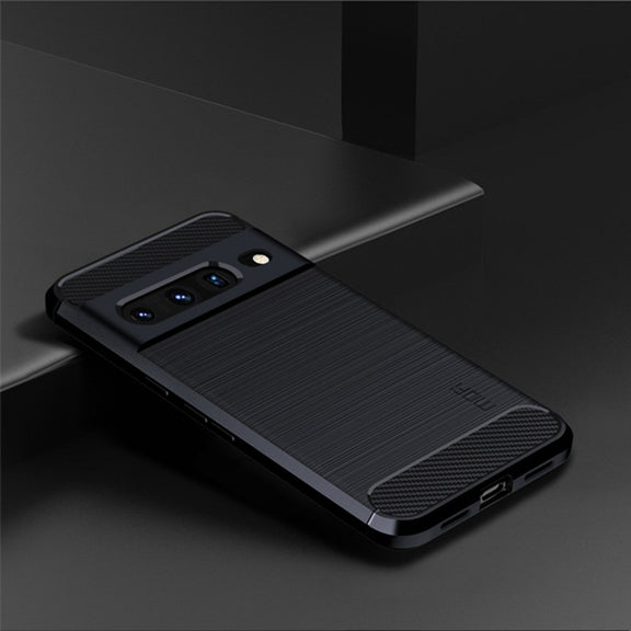 For Google pixel 7 Pro 5G MOFI Gentleness Series Brushed Texture Carbon Fiber TPU Phone Case(Blue)