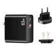 PD-65W USB-C / Type-C + QC3. 0 USB Laptop Charging Adapter, EU Plug / US Plug(Black) - Cable & Adapter by PMC Jewellery | Online Shopping South Africa | PMC Jewellery | Buy Now Pay Later Mobicred