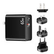 PD-65W USB-C / Type-C + QC3. 0 USB Laptop Charging Adapter, AU Plug / US Plug / EU Plug / UK Plug(Black) - Cable & Adapter by PMC Jewellery | Online Shopping South Africa | PMC Jewellery | Buy Now Pay Later Mobicred