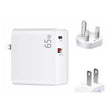 PD-65W USB-C / Type-C + QC3. 0 USB Laptop Charging Adapter, UK Plug / US Plug(White) - free shipping - PMC Jewellery - Order now!