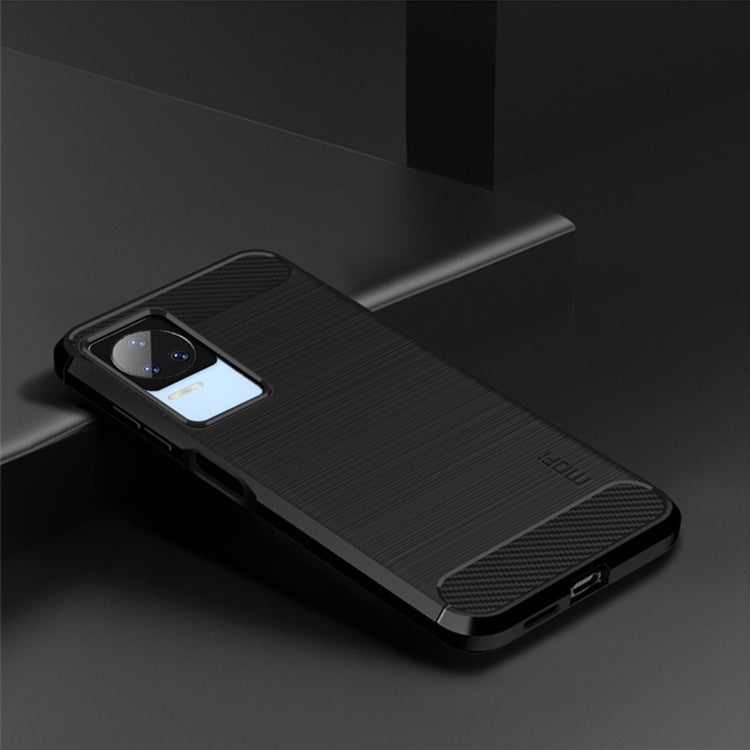 For Xiaomi Redmi K40S MOFI Gentleness Brushed Carbon Fiber Soft TPU Case(Black)