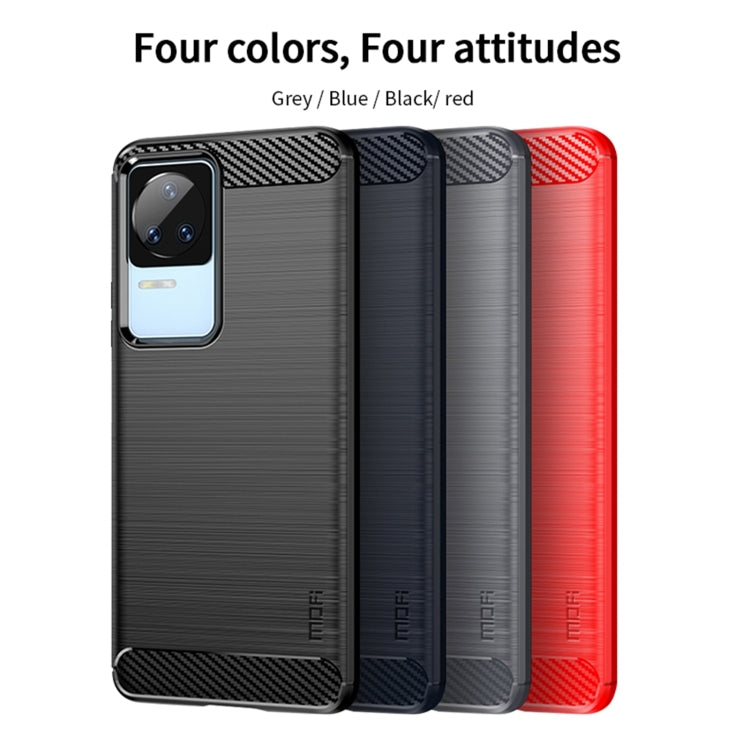 For Xiaomi Redmi K40S MOFI Gentleness Brushed Carbon Fiber Soft TPU Case(Black)