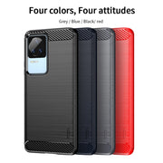For Xiaomi Redmi K40S MOFI Gentleness Brushed Carbon Fiber Soft TPU Case(Black)