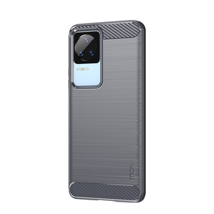 For Xiaomi Redmi K40S MOFI Gentleness Brushed Carbon Fiber Soft TPU Case(Gray)
