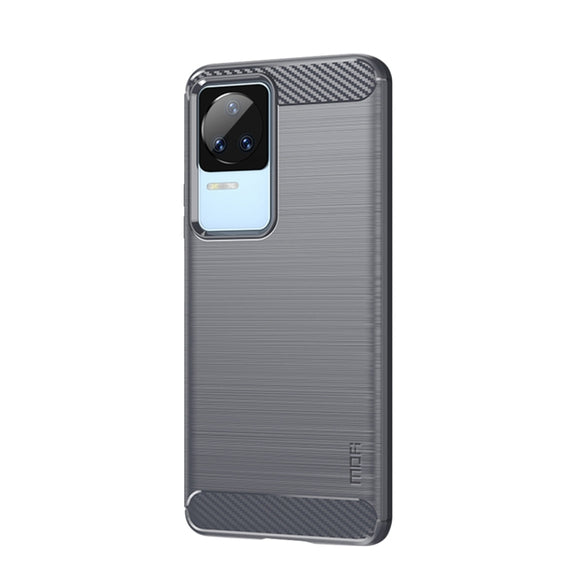 For Xiaomi Redmi K40S MOFI Gentleness Brushed Carbon Fiber Soft TPU Case(Gray)