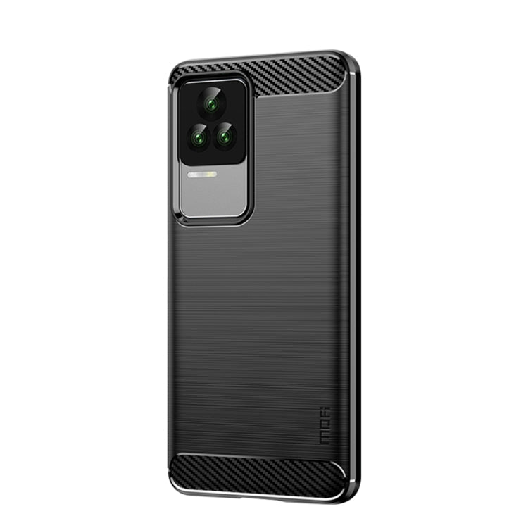 For Xiaomi Redmi K50 / K50 Pro MOFI Gentleness Brushed Carbon Fiber Soft TPU Case(Black)