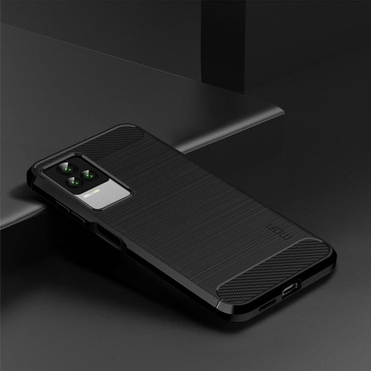 For Xiaomi Redmi K50 / K50 Pro MOFI Gentleness Brushed Carbon Fiber Soft TPU Case(Black)