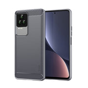 For Xiaomi Redmi K50 / K50 Pro MOFI Gentleness Brushed Carbon Fiber Soft TPU Case(Gray)