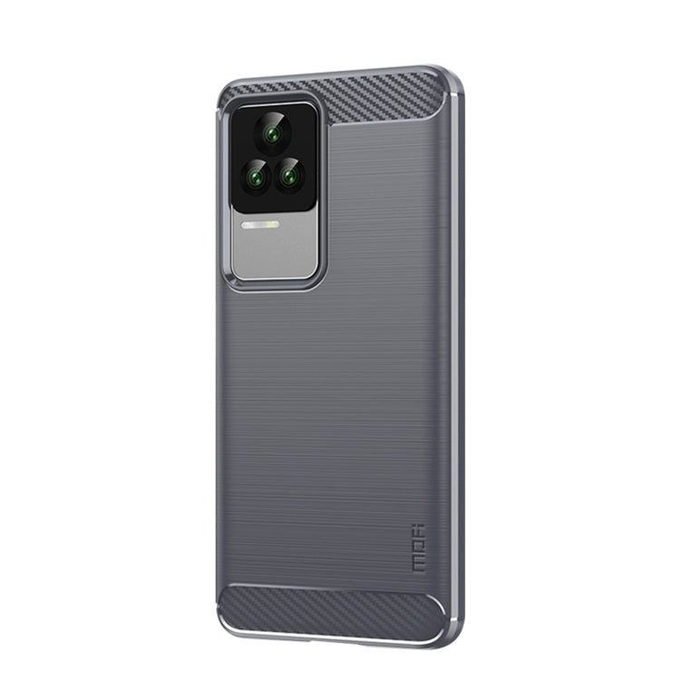 For Xiaomi Redmi K50 / K50 Pro MOFI Gentleness Brushed Carbon Fiber Soft TPU Case(Gray)
