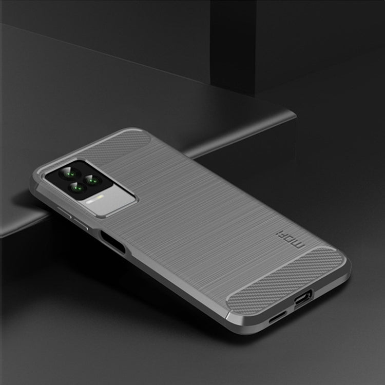 For Xiaomi Redmi K50 / K50 Pro MOFI Gentleness Brushed Carbon Fiber Soft TPU Case(Gray)