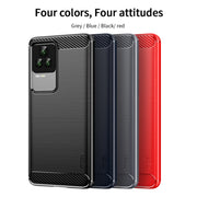 For Xiaomi Redmi K50 / K50 Pro MOFI Gentleness Brushed Carbon Fiber Soft TPU Case(Gray)