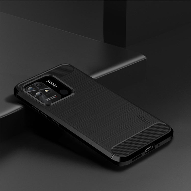 For Xiaomi Redmi 10C MOFI Gentleness Brushed Carbon Fiber Soft TPU Case(Black)