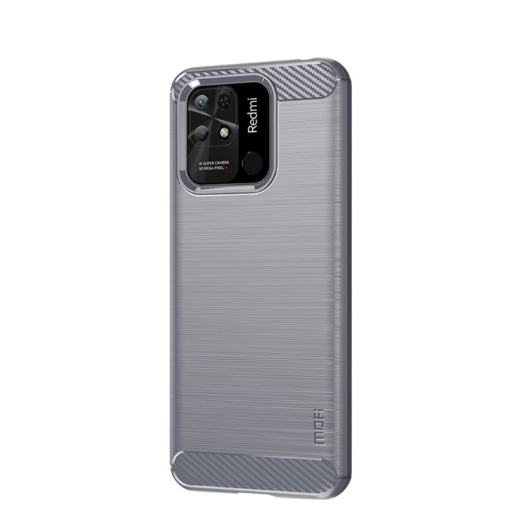 For Xiaomi Redmi 10C MOFI Gentleness Brushed Carbon Fiber Soft TPU Case(Gray)