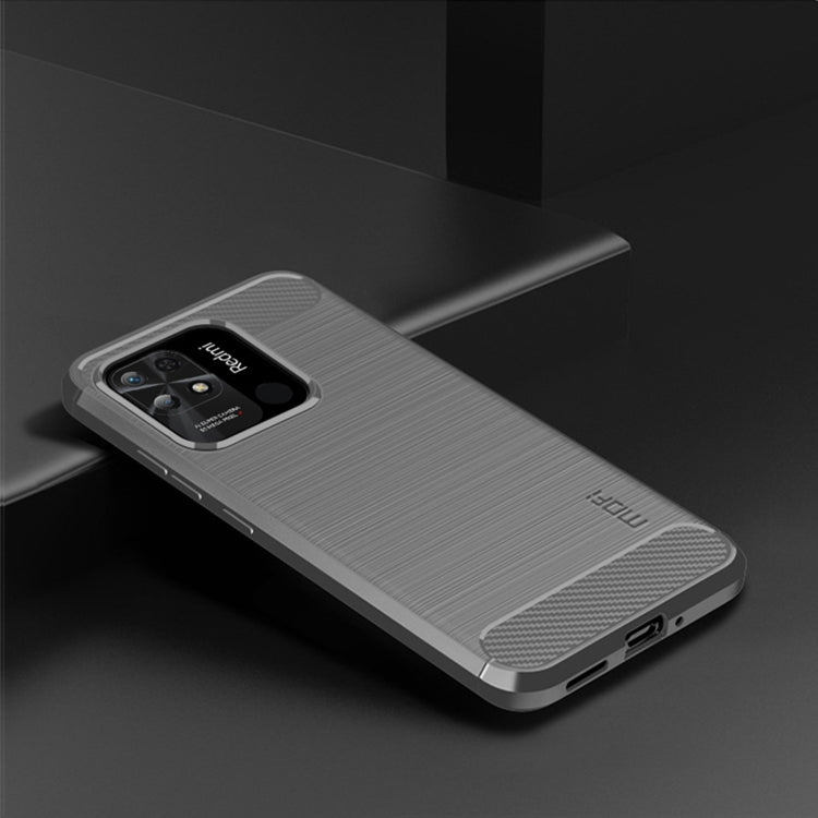 For Xiaomi Redmi 10C MOFI Gentleness Brushed Carbon Fiber Soft TPU Case(Gray)
