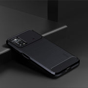 For Xiaomi Poco X4 Pro 5G MOFI Gentleness Brushed Carbon Fiber Soft TPU Case(Blue)