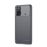 For Xiaomi Poco X4 Pro 5G MOFI Gentleness Brushed Carbon Fiber Soft TPU Case(Gray)