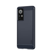 For Xiaomi 12 / 12X MOFI Gentleness Brushed Carbon Fiber Soft TPU Case(Blue)