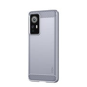 For Xiaomi 12 / 12X MOFI Gentleness Brushed Carbon Fiber Soft TPU Case(Gray)