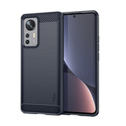 For Xiaomi 12 Pro MOFI Gentleness Brushed Carbon Fiber Soft TPU Case(Blue)