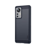 For Xiaomi 12 Pro MOFI Gentleness Brushed Carbon Fiber Soft TPU Case(Blue)