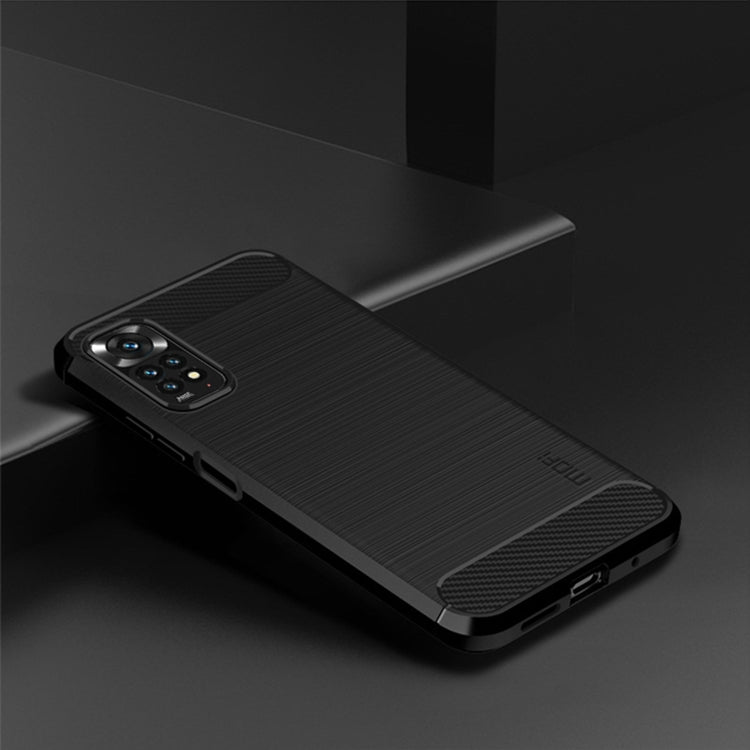 For Xiaomi Redmi Note 11 4G Global / Note 11S 4G MOFI Gentleness Brushed Carbon Fiber TPU Case(Black)