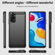 For Xiaomi Redmi Note 11 4G Global / Note 11S 4G MOFI Gentleness Brushed Carbon Fiber TPU Case(Blue)