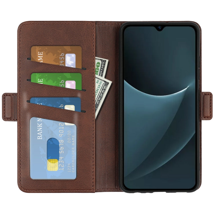 For Blackview A95 Dual-side Magnetic Buckle Leather Phone Case(Brown)