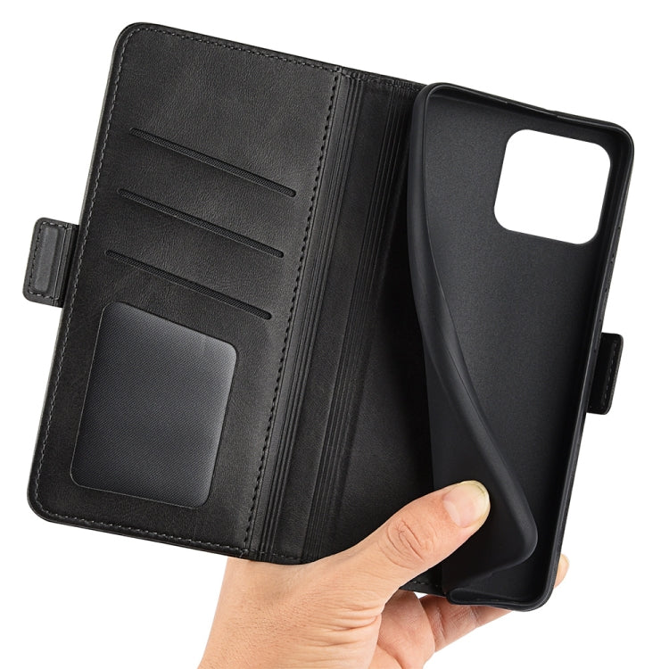 For Blackview A55 Pro Dual-side Magnetic Buckle Leather Phone Case(Black)