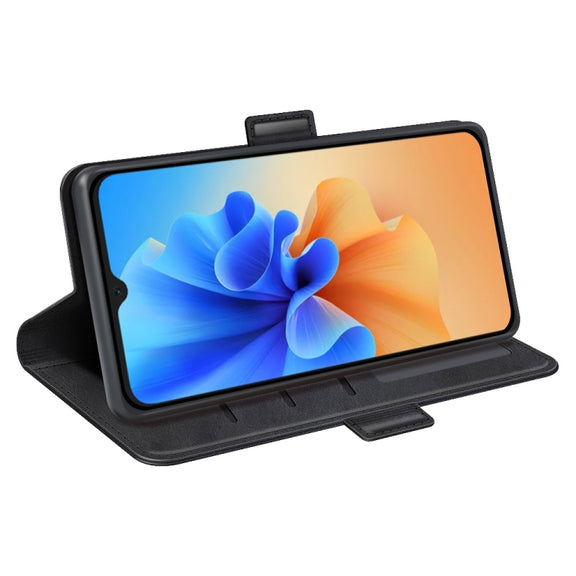 For Blackview A55 Pro Dual-side Magnetic Buckle Leather Phone Case(Black)