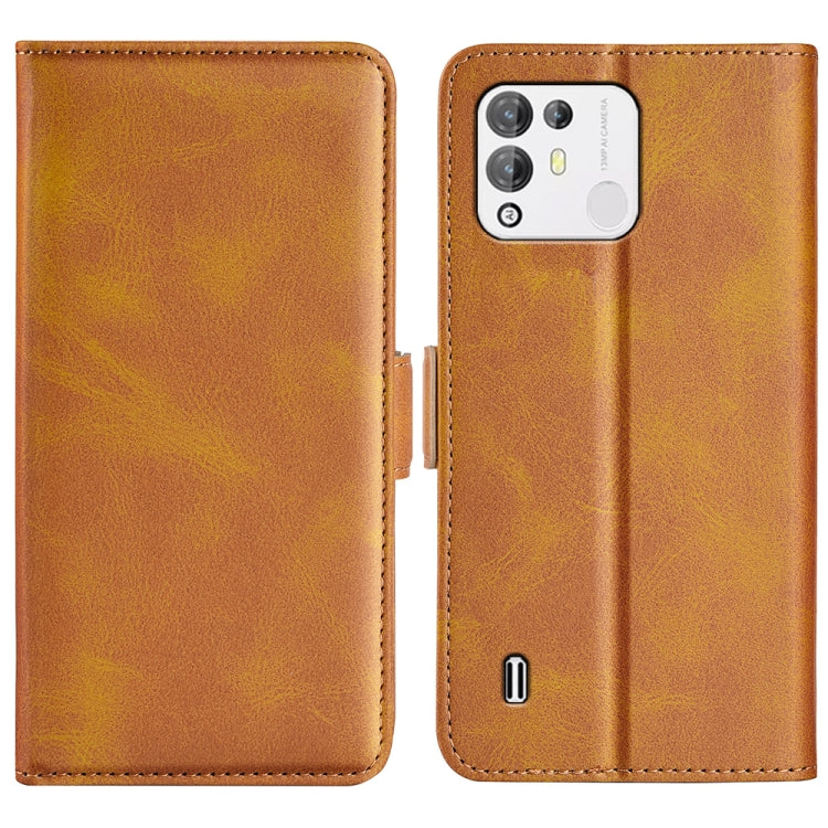 For Blackview A55 Pro Dual-side Magnetic Buckle Leather Phone Case(Yellow)