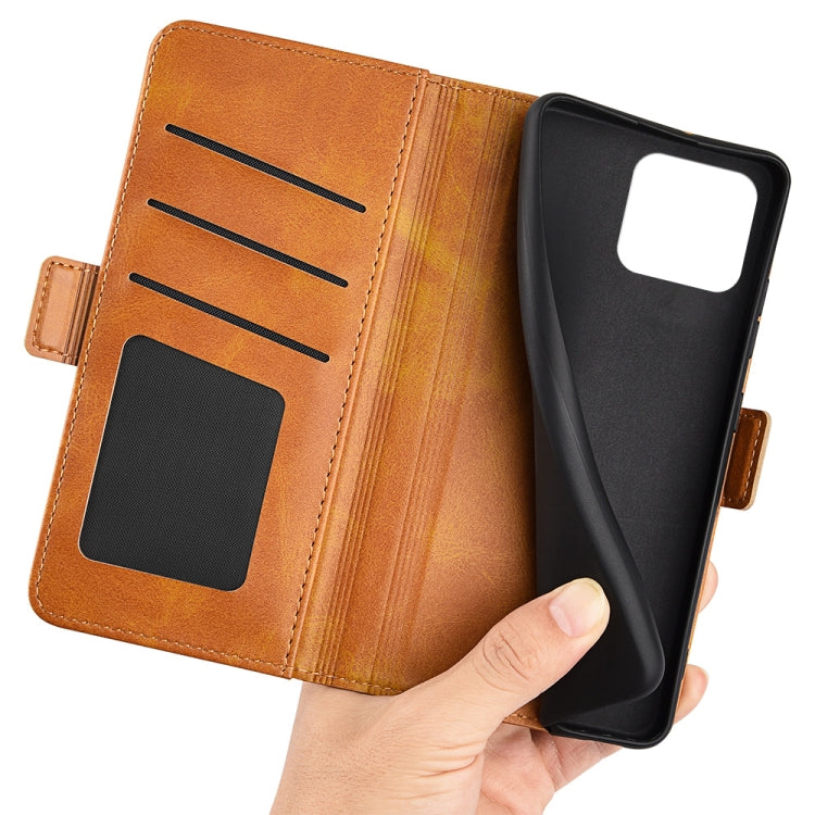 For Blackview A55 Pro Dual-side Magnetic Buckle Leather Phone Case(Yellow)