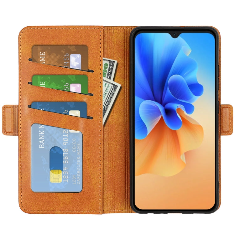 For Blackview A55 Pro Dual-side Magnetic Buckle Leather Phone Case(Yellow)