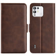 For Blackview A55 Pro Dual-side Magnetic Buckle Leather Phone Case(Brown) - More Brand by PMC TechLife | Online Shopping South Africa | PMC TechLife | Buy Now Pay Later Mobicred