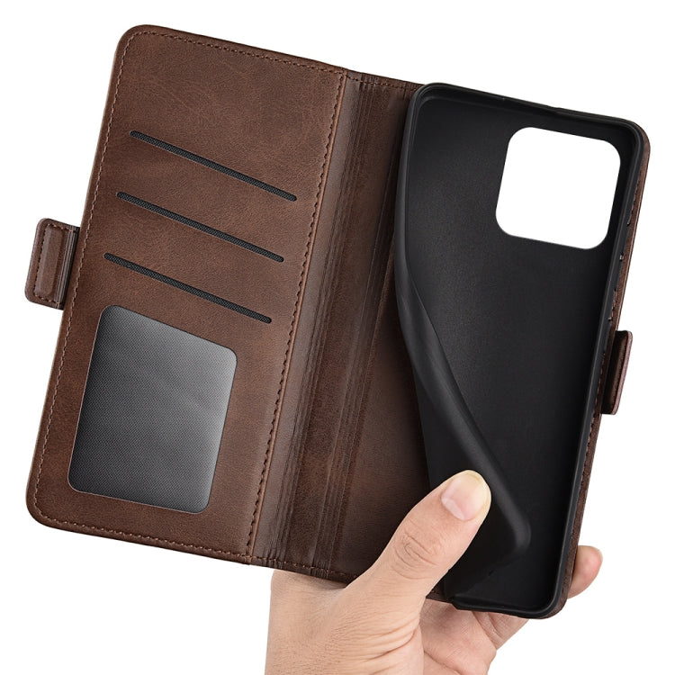 For Blackview A55 Pro Dual-side Magnetic Buckle Leather Phone Case(Brown)