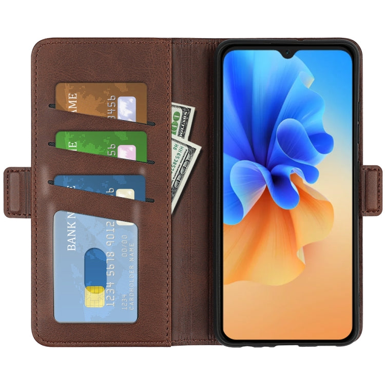 For Blackview A55 Pro Dual-side Magnetic Buckle Leather Phone Case(Brown)