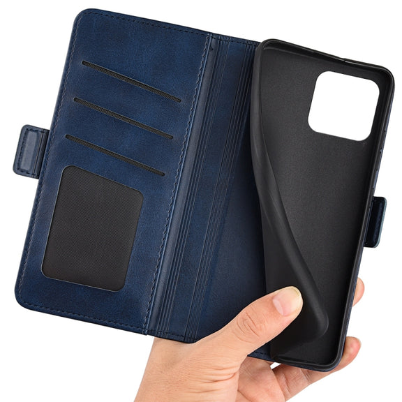 For Blackview A55 Pro Dual-side Magnetic Buckle Leather Phone Case(Dark Blue)