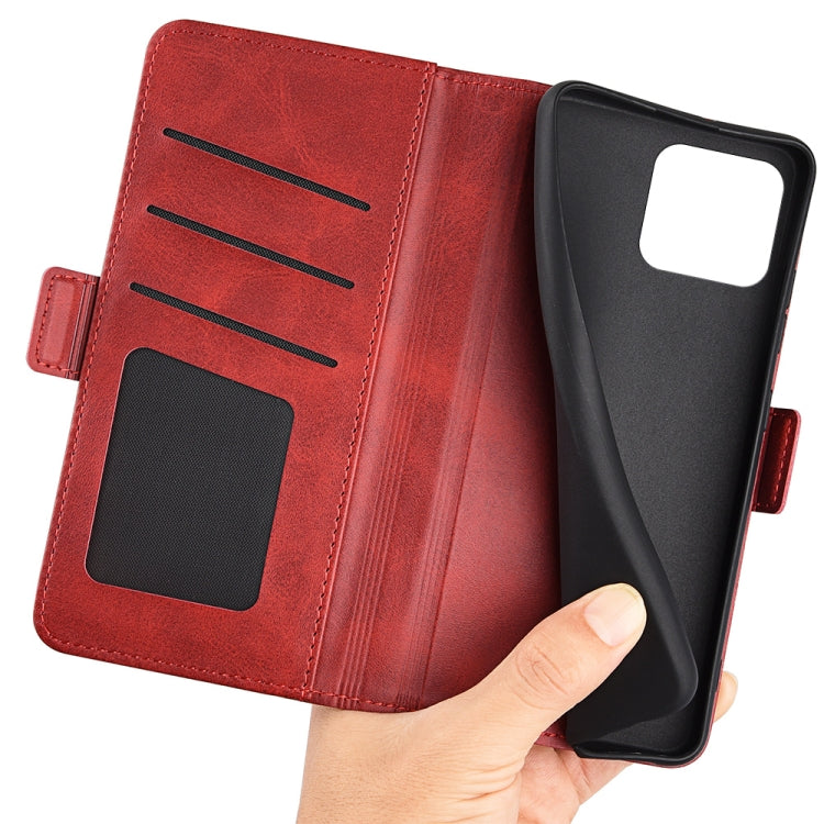 For Blackview A55 Pro Dual-side Magnetic Buckle Leather Phone Case(Red)