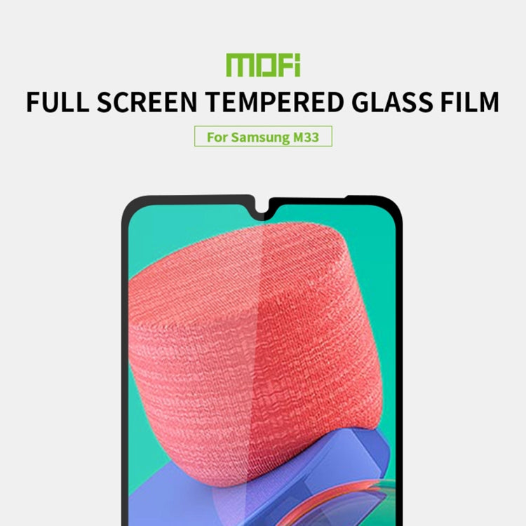 For Samsung Galaxy M33 5G MOFI 9H 2.5D Full Screen Tempered Glass Film(Black)