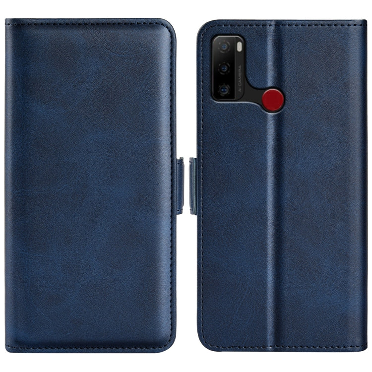 For Ulefone note 10 Dual-side Magnetic Buckle Leather Phone Case(Dark Blue)