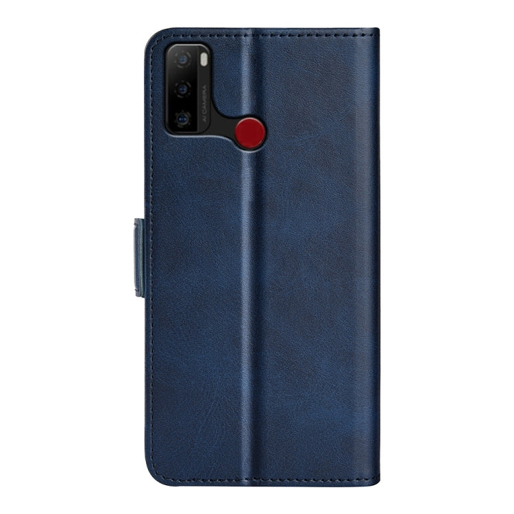 For Ulefone note 10 Dual-side Magnetic Buckle Leather Phone Case(Dark Blue)
